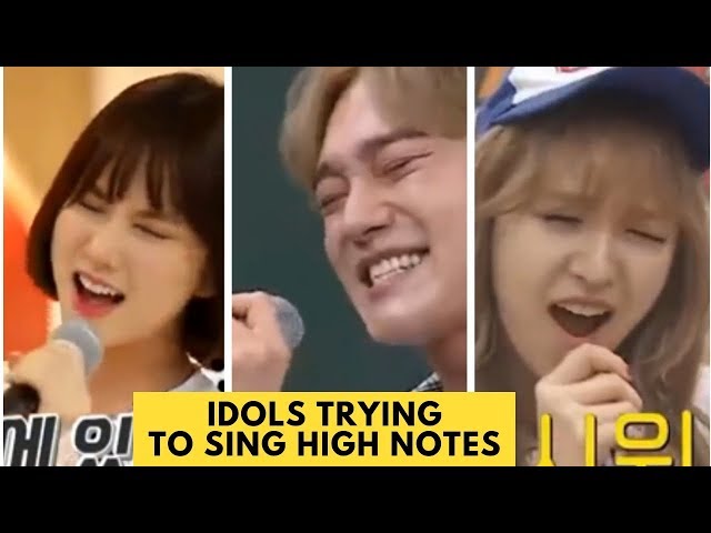 Kpop Idols Trying To Sing High Notes (Tears For SO CHAN WHEE) class=