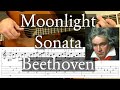 Moonlight sonata repost with performance  beethoven  full tutorial with tab  fingerstyle guitar