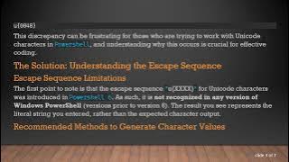 Understanding Powershell Unicode Characters in Strings
