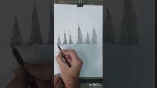 Dibuja un paisaje rápido. #loqueseaarte #viral #short #dibujo #drawing #arte #art #artist #clases