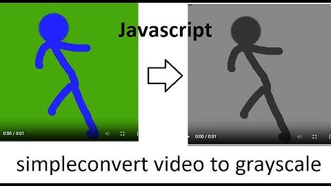 Simple convert video to gray scale button using javascript