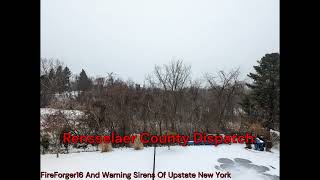 Rensselaer County Weekly Siren Test Ambience ( w/ SCANNER AUDIO) 12/28/2024