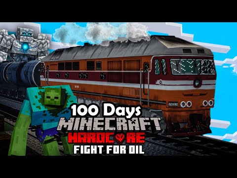 I Survive 100 Days with OIL TRAIN in Zombie Land | Minecraft Hardcore…