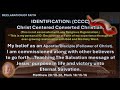 DECLARATION OF FAITH Pt1 9/10/24 Open Arms Church Edgewood MD