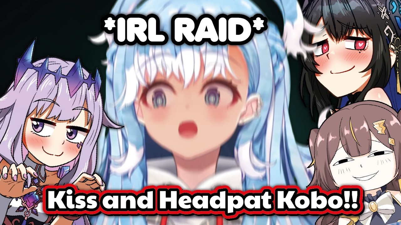 Anya, Biboo and Nerissa raided Kobo IRL then give her lots of kiss and headpat !!