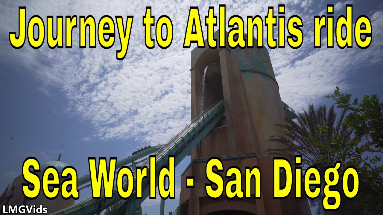 [4K] Journey to Atlantis - Roller Coaster Water Ride: Sea World San ...