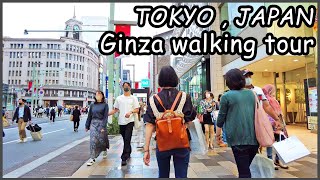 Ginza walking tour 2022 , Ginza SIX , tokyo walk 4K