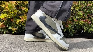 Travis Scott Air Jordan 1 Low Og Medium Olive On Foot Review And Sizing Guide