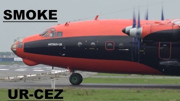 SMOKER HEAVEN : ANTONOV 12 , CAVOK ,  UR-CEZ  DEPARTURE , EBOS