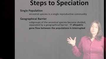 Species & Speciation 2  - Steps to Speciation
