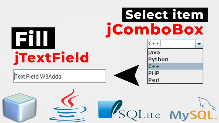 Java SWING #18 - Fill jTextField When jComboBox item is selected in Java Netbeans SQlite (mysql)