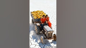 A couple waters an apple tree to save it from drying up #aivideo #save #tree #water #plants