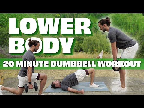 20 minute lower body dumbbell workout | the body coach tv