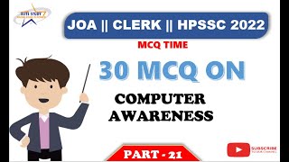 Computer MCQs || JOA - 965 || PART - 21 || HPSSC || @EliteStudyOfficial