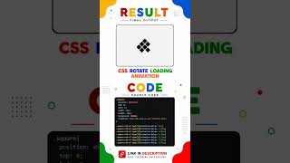 CSS Square Loading Animation. Tutorial for beginners. #css #html #ui #loading #animation #fyp #like