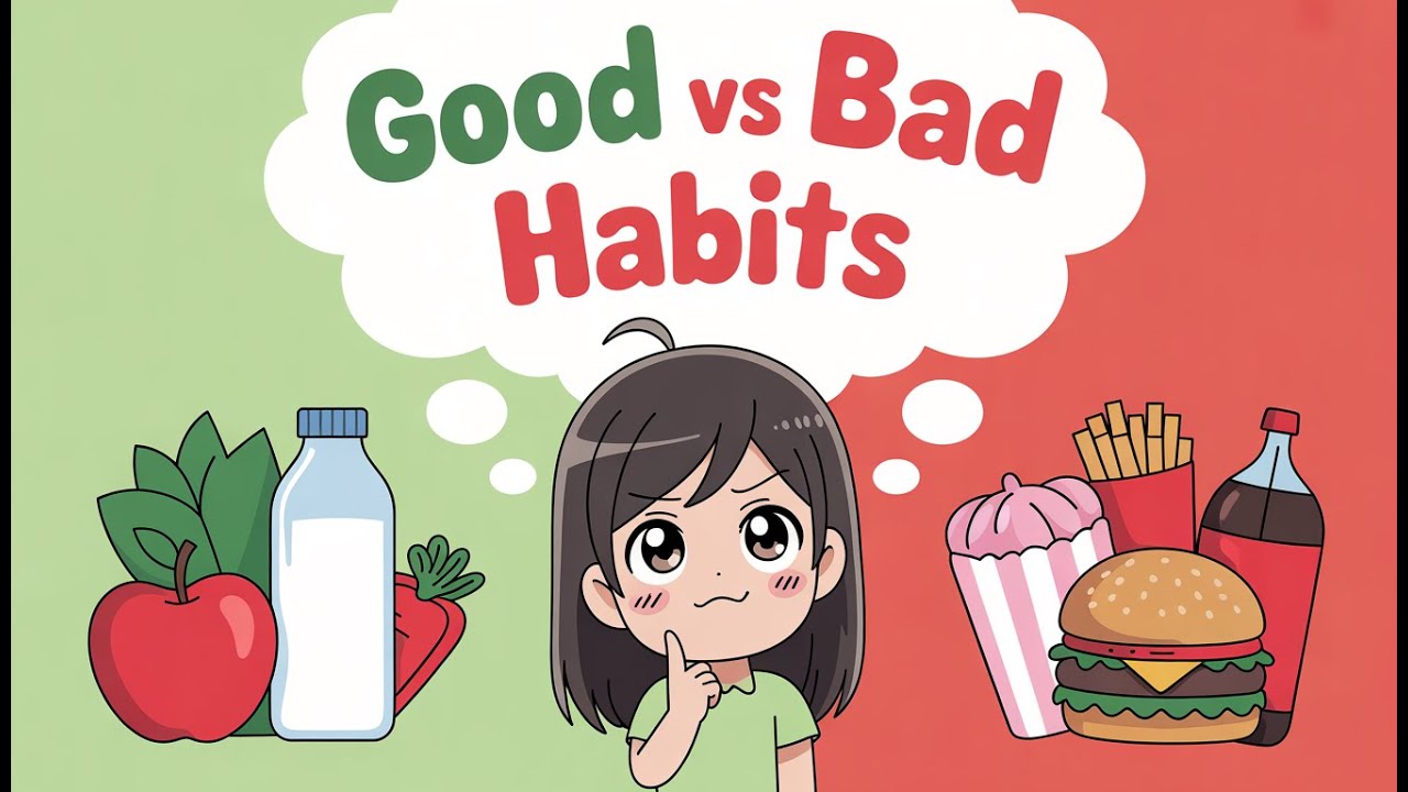 GOOD vs BAD HABITS for Kids 🍎🪥 | Healthy Habits For Kids | Learning with Miss Melon
