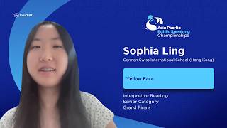 2026 Asia Pacific PS Interpretive Reading Senior Grand Finals | Sophia Ling