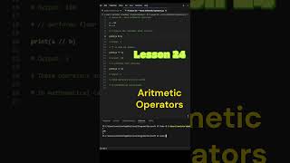 30. More Arithmetic Operators in Python ➗ Lesson 24 #shorts