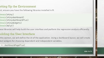 Performing Multiple Linear Regression with Shiny Widget Selection