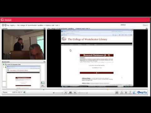 Demo of some of the functionality of Tegrity (lecture capture application)