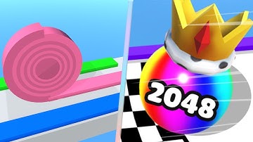 Layers Roll Vs Ball Merge 2048 in All Levels Gameplay iOS,Android Walkthrough Update New Pro QAA6T