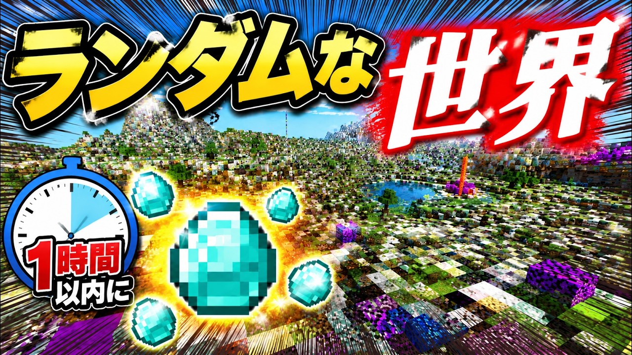 ランダムなテクスチャの世界でダイヤを集めることってできるん?【マインクラフト】