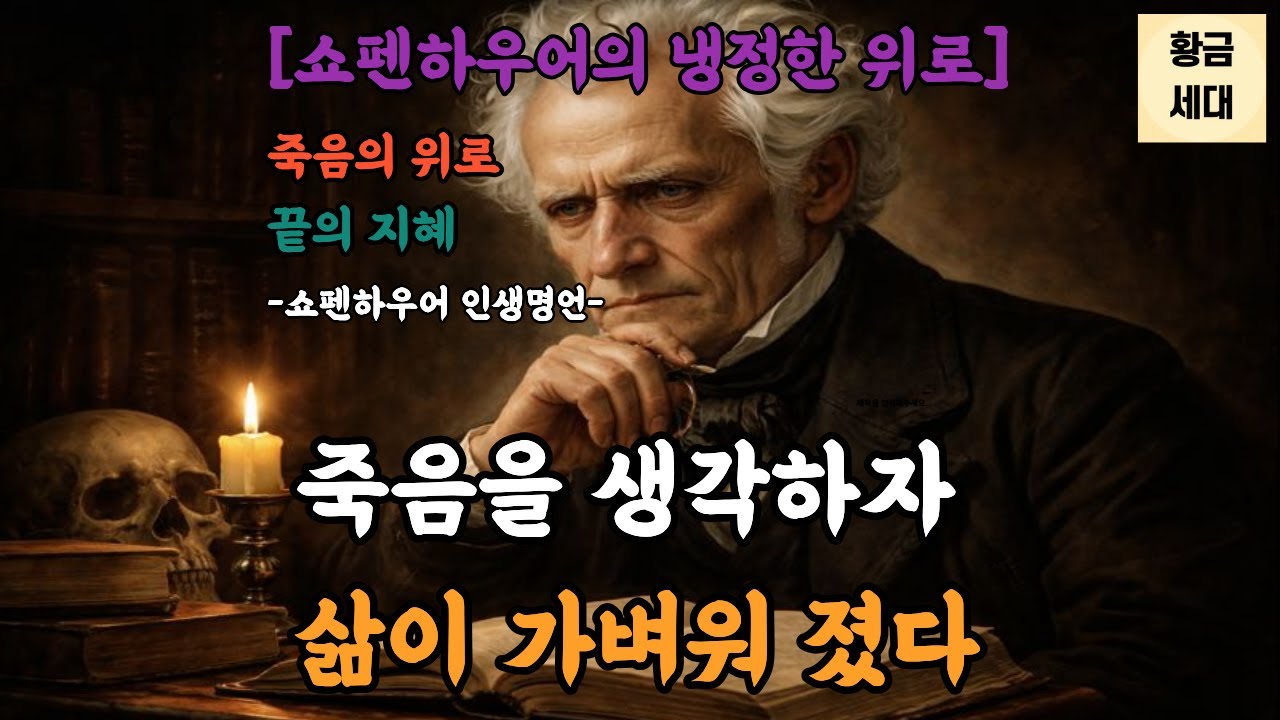 죽음을 생각하는 순간,인생은 오히려 가벼워진다.쇼펜하우어의 냉정한 위로 | 