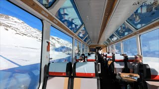 GLACIER EXPRESS Switzerland - Полное путешествие на поезде - Часть 1 Андерматт - Дизентис - 4K 60fps