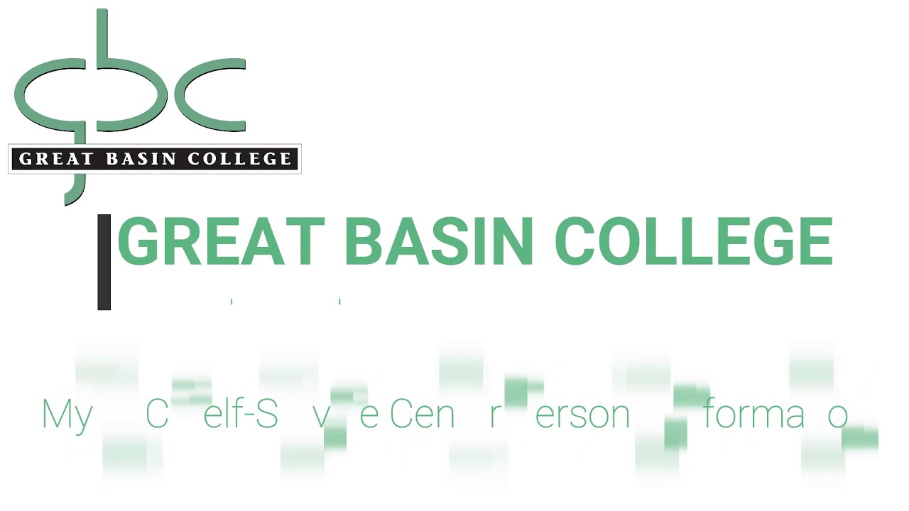 MyGBC Self-Service Center: Personal Information