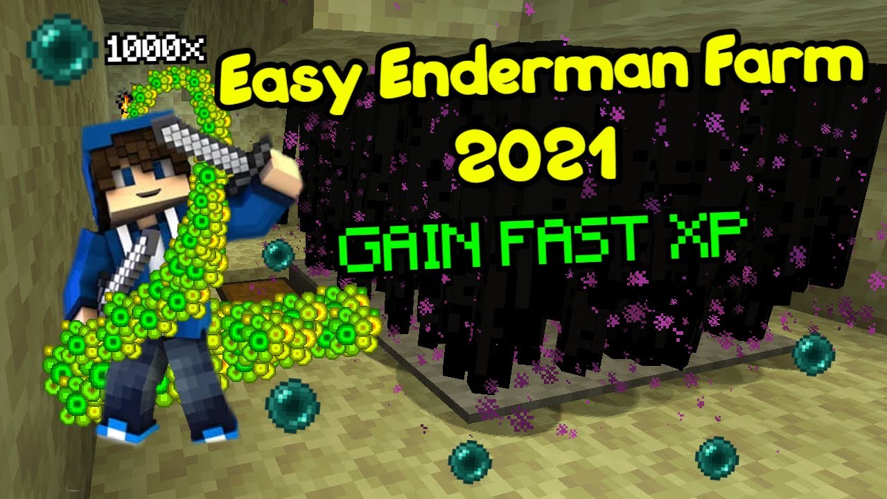 Enderman XP Farm Tutorial in Minecraft Bedrock 1.18 (MCPE/Xbox/PS4