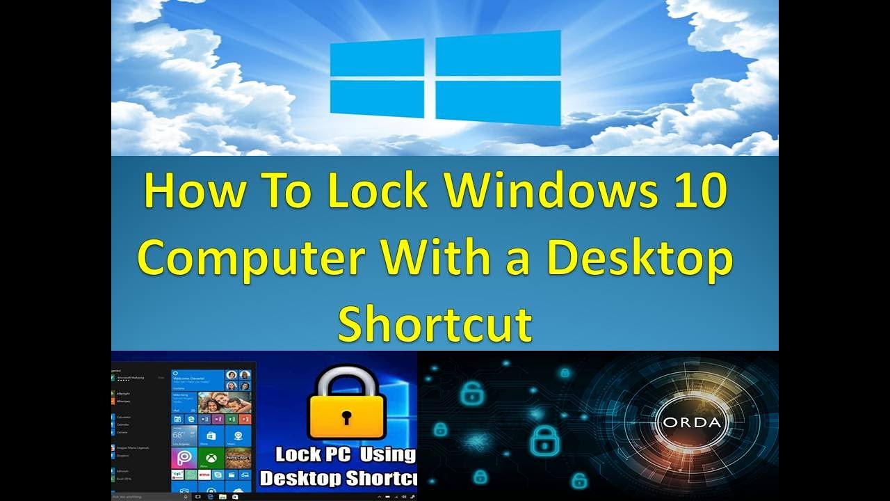 How To Lock Windows 10 Computer With a Desktop Shortcut - YouTube