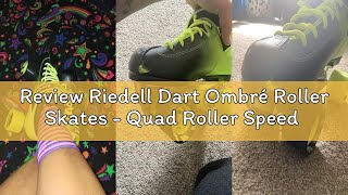 Review Riedell Dart Ombré Roller Skates - Quad Roller Speed Skate | Green & Black | Size 7