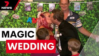 True NRL fans have celebrated Magic Round with wedding vows | 7 News Australia