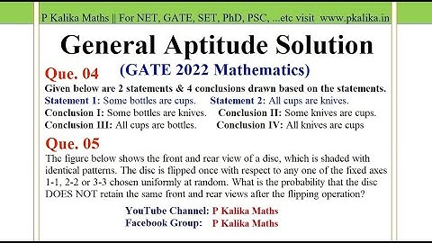 GATE 2022 Mathematics Que. 04 and 05 General Aptitude Solution in Hindi || Probability Related