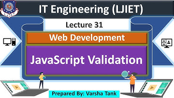 Lec-31_JavaScript  Validation | Web Development | Information Technology
