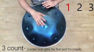 Isthmus Instruments - Handpan tutorial #5, Basic rhythms 3/4