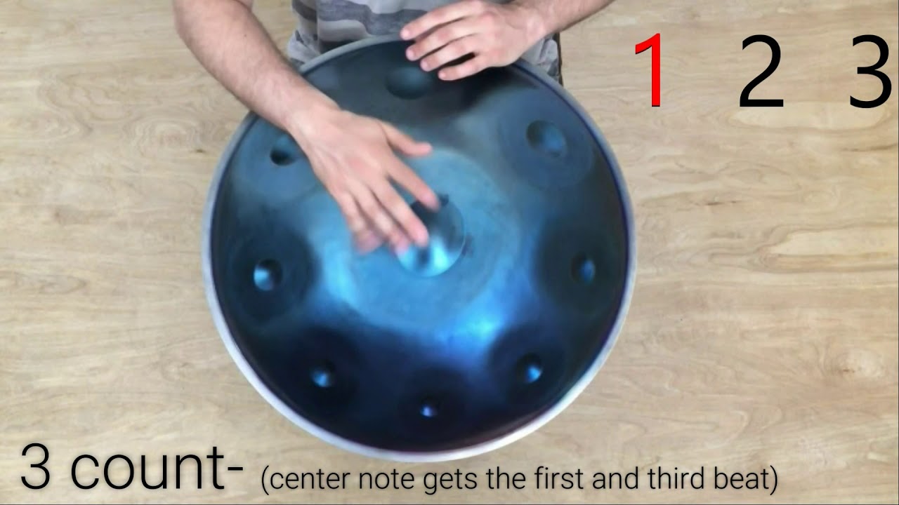Isthmus Instruments - Handpan tutorial #5, Basic rhythms 3/4