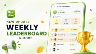 🔥 NEW Quiz & Earn Update! Weekly Leaderboard is LIVE 🏆 Win Up to 75,000 Bonus Coins screenshot 4
