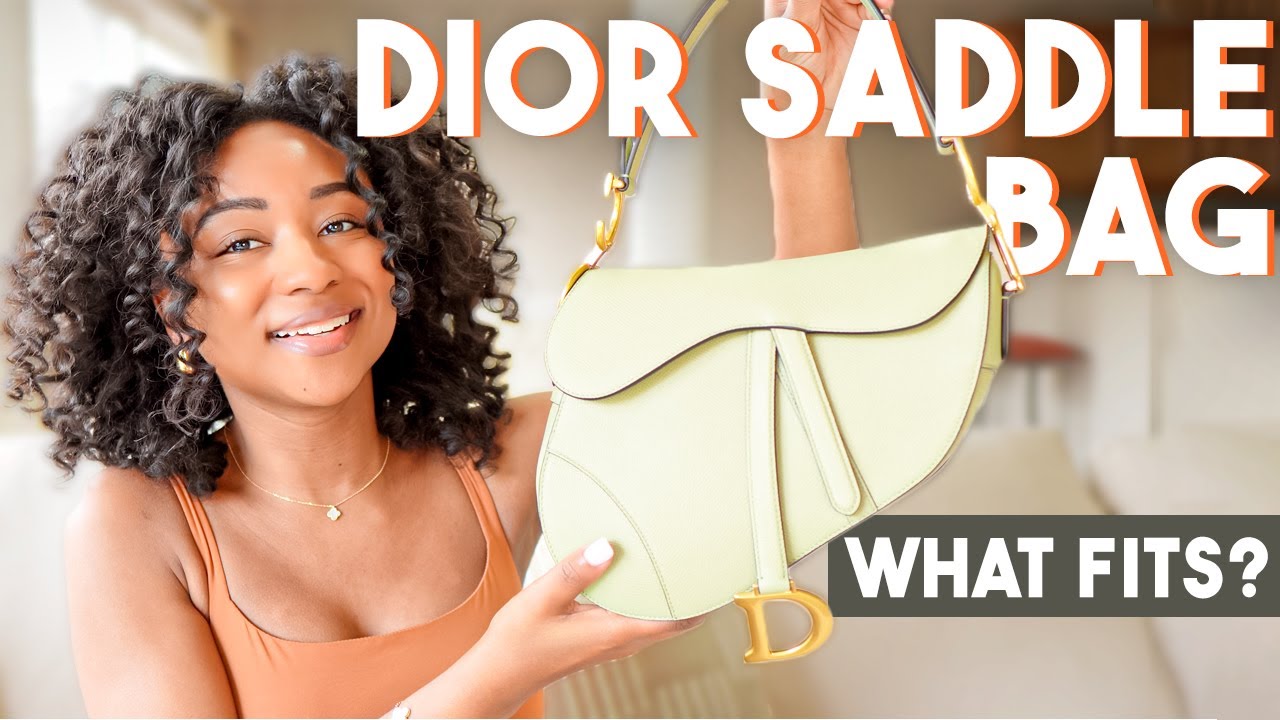 What fits inside a Dior Mini Saddle Pochette? 🤍 #whatsinmybag #fyp #f