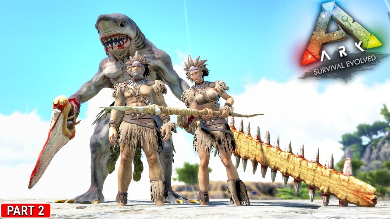 I Tame Shark Boy And Monster Warrior 🔥 : OP Boss Fight : Ark Pyria : ARK Survival Evolved : Part 2
