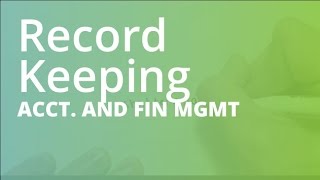 Intoduction to Record Keeping |  Accounting and Financial Management (ACCT101)