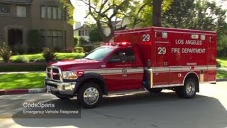 LAFD Rescue Ambulance 29 Arriving on Scene