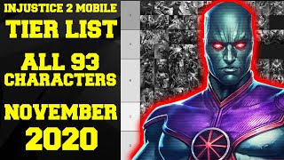 Injustice 2 Mobile Tier List November 2020 | All 93 Characters | Ranking All Characters