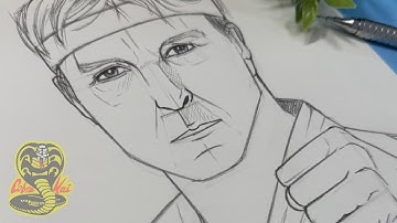 How To Draw JOHNNY LAWRENCE (William Zabka) From "Cobra Kai" | Portraits