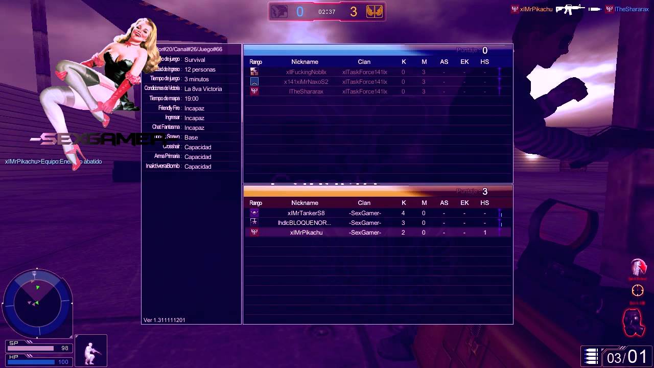 BloqueNorteHD SexGamer Vs xlTaskForce141lx Op7 YouTube