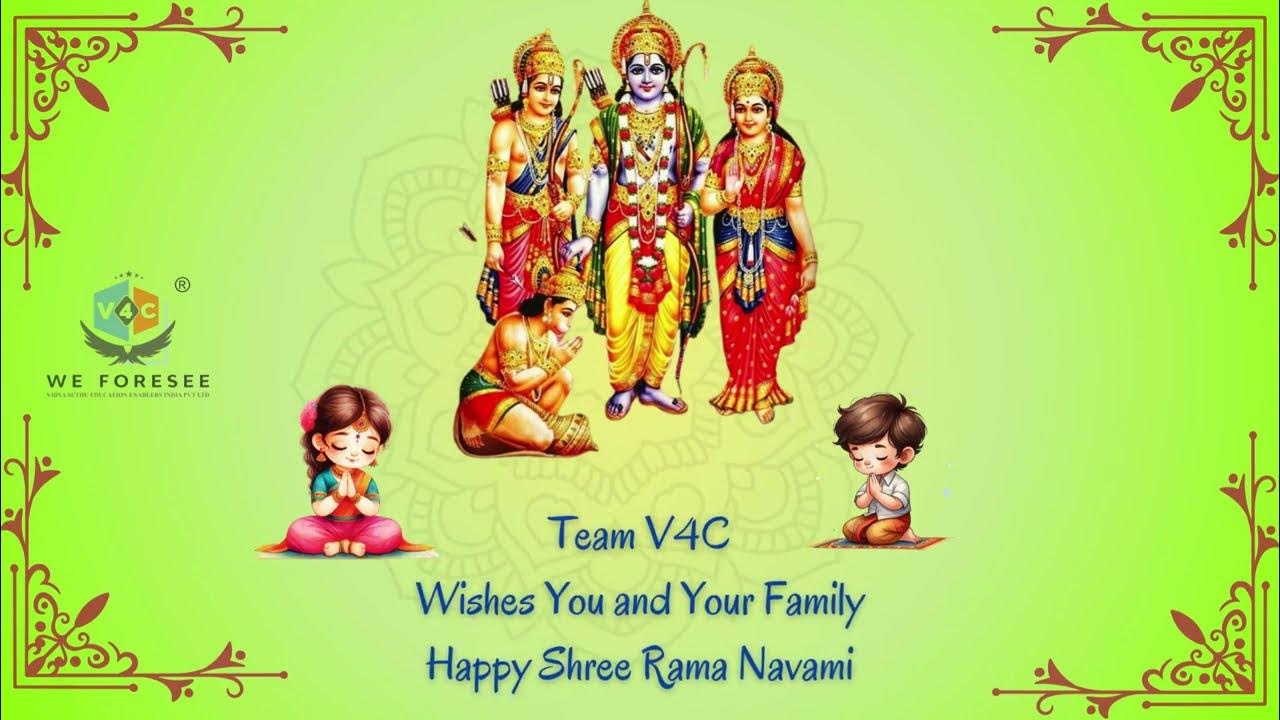  Shree Rama Navami Wishes 2024 V4C Education YouTube Music