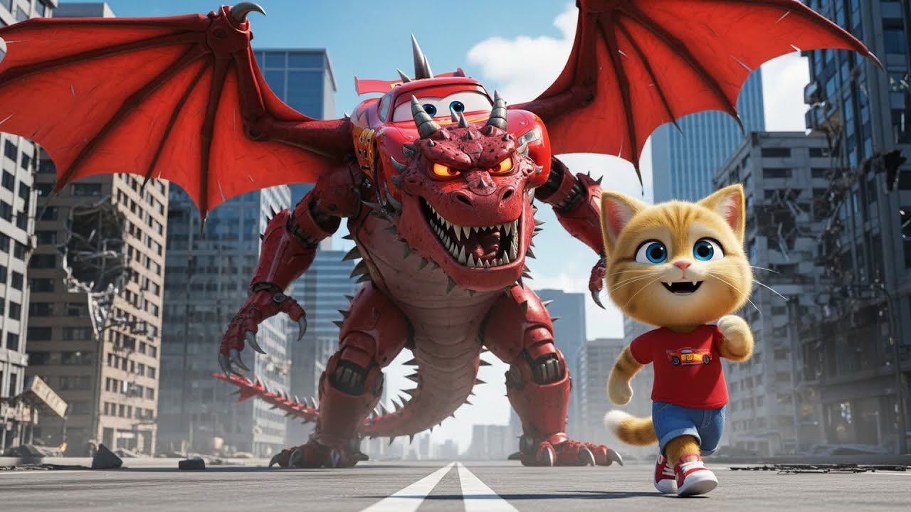 McQueen Transforms into a Dragon Monster! CAT's Epic Rescue Mission 🚗➡️🐲 | CAT RACING