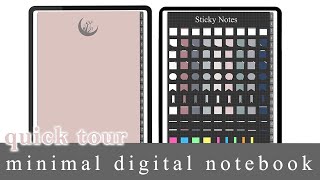 Minimal Digital Notebook - Dusty Pink color in dark mode | Quick tour | FOENIX studio screenshot 5