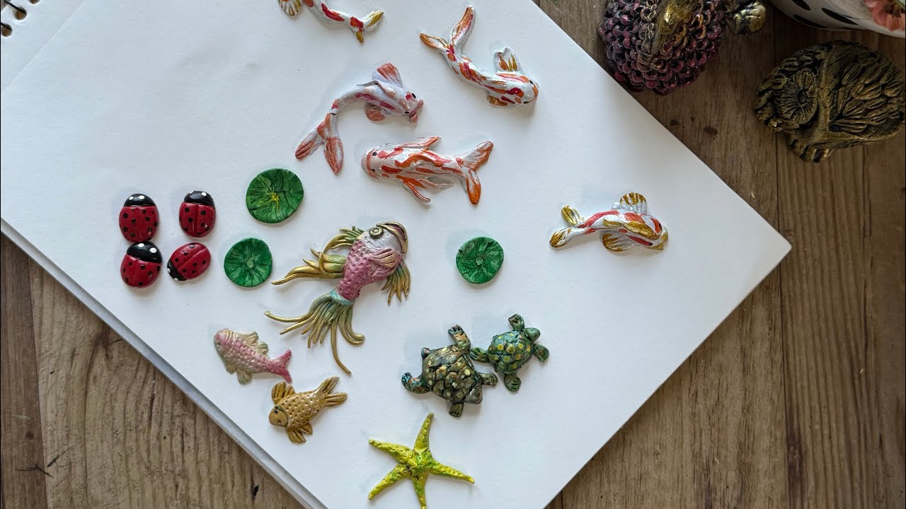 Miniature Turtle & Fish for Resin Ocean Art | Step by Step | Beginners Tutorial | DIY miniature 