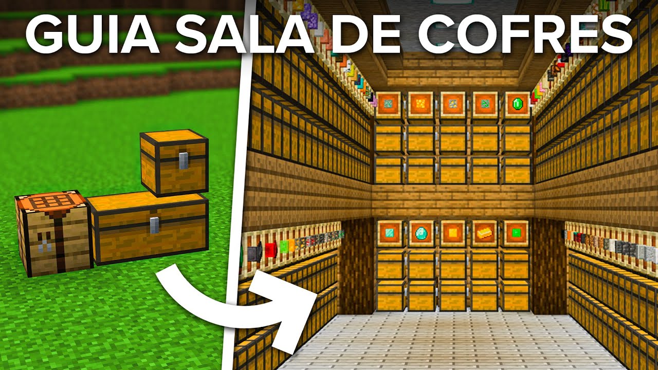Cómo Construir una Sala de Cofres con Clasificación Automática en Minecraft